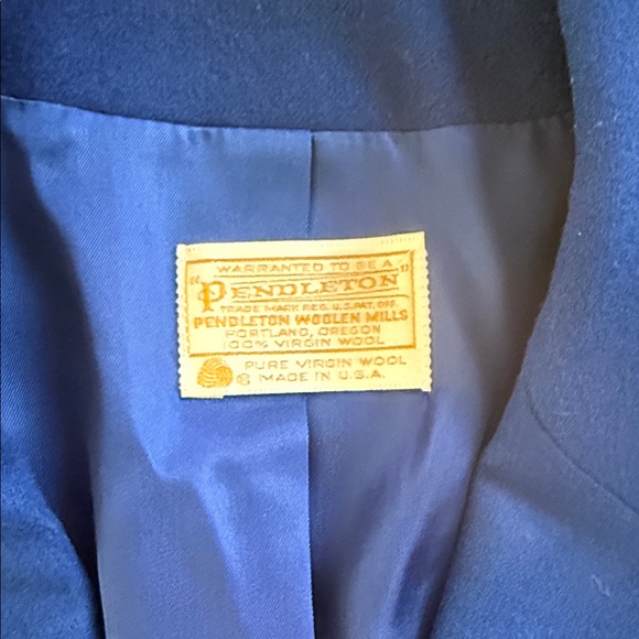 Vintage Pendleton Cobalt Blue Blazer Made In USA 100% wool size 10 - Picture 2 of 7